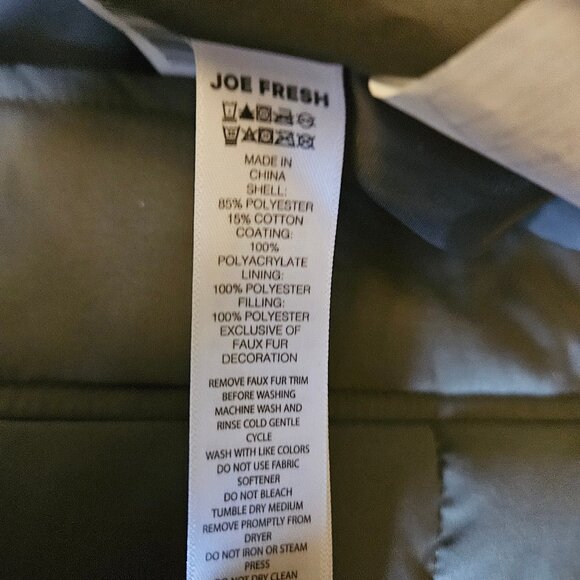 JOE Fresh + ACTIVE Mid Length Puffer Coat NWOT - Picture 9 of 10